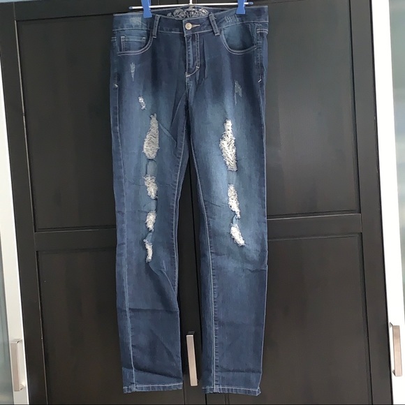 Wax Jeans distressed skinny jeans size 32 - Picture 1 of 13